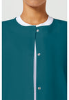 Caribbean Blue - Women's Snap Front Warm-Up Scrub Jacket (View 2)