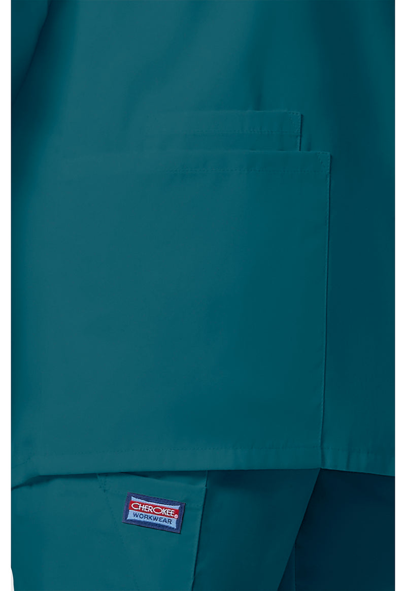 Caribbean Blue - Women's Snap Front Warm-Up Scrub Jacket (View 3)