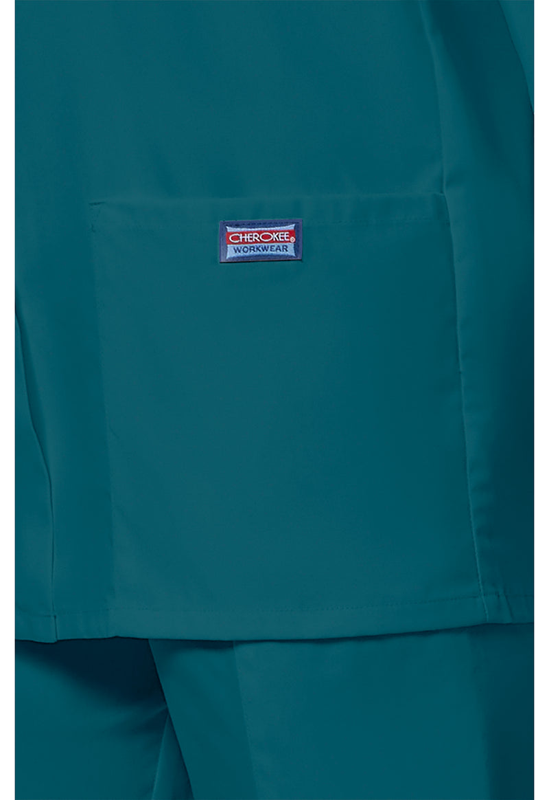 Caribbean Blue - Women's Snap Front Warm-Up Scrub Jacket (View 4)