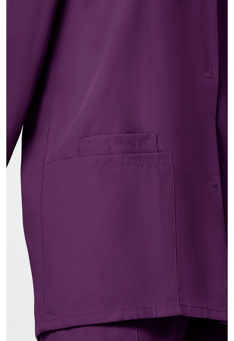 Eggplant - Women's Snap Front Warm-Up Scrub Jacket (View 3)