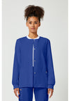 Galaxy Blue - Cherokee WW Originals Women Scrub Jacket - Front View