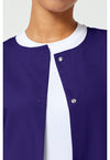 Grape - Women's Snap Front Warm-Up Scrub Jacket (View 2)