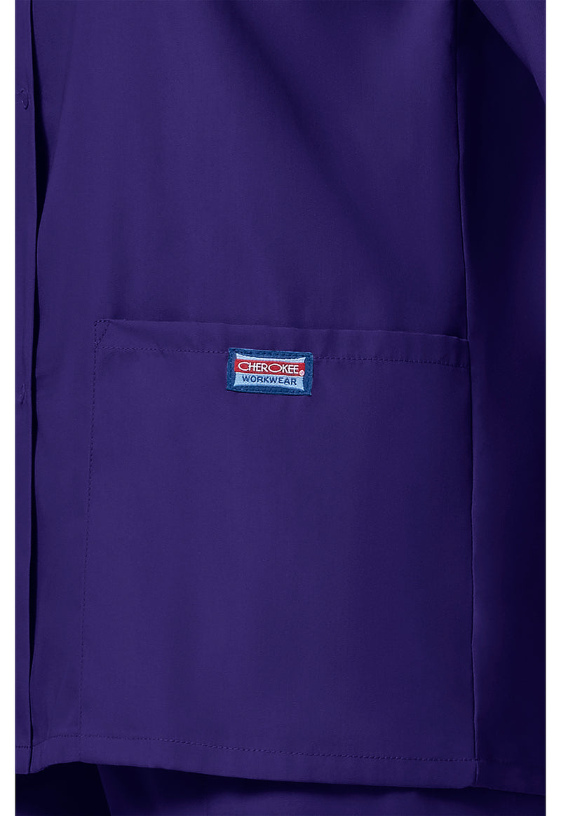 Grape - Women's Snap Front Warm-Up Scrub Jacket (View 4)