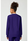 Grape - Cherokee WW Originals Women Scrub Jacket - Back View