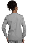 Grey - Cherokee WW Originals Women Scrub Jacket - Back View