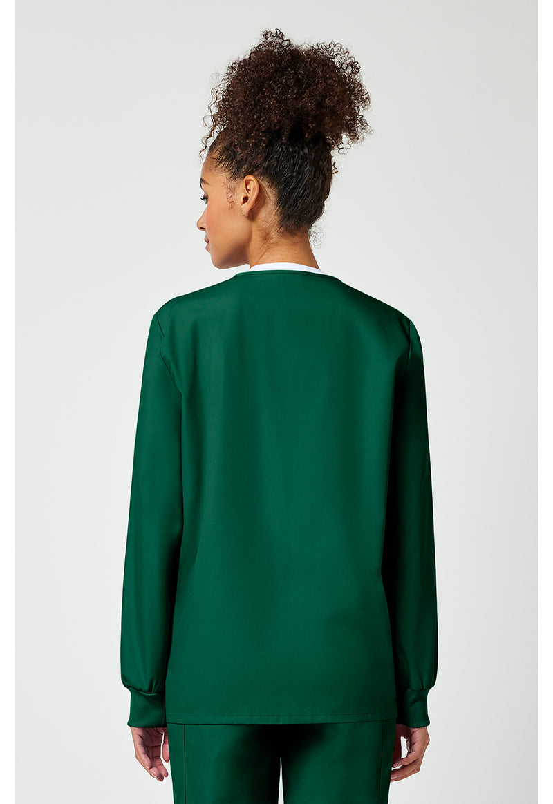 Hunter Green - Cherokee WW Originals Women Scrub Jacket - Back View