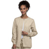 khaki - Snap Front Warm-Up Jacket