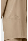 Khaki - Women's Snap Front Warm-Up Scrub Jacket (View 3)
