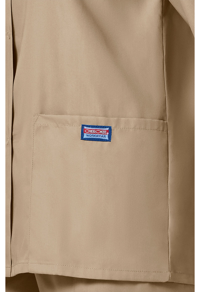 khaki - Snap Front Warm-Up Jacket (View 4)