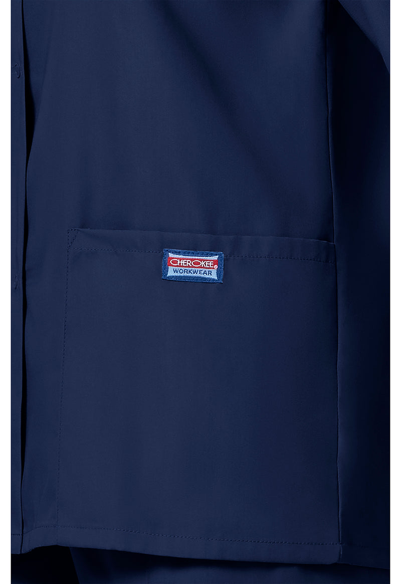 navy - Snap Front Warm-Up Jacket (View 4)