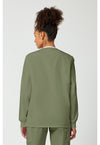 Olive - Cherokee WW Originals Women Scrub Jacket - Back View