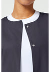 pewter - Snap Front Warm-Up Jacket (View 2)
