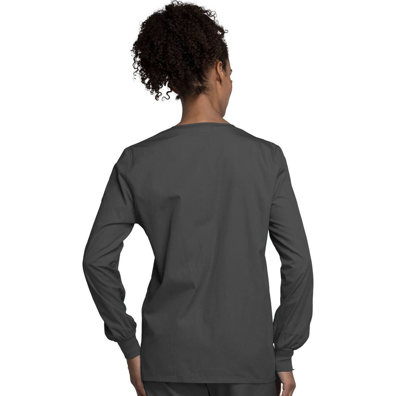 pewter - Snap Front Warm-Up Jacket