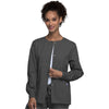 pewter - Snap Front Warm-Up Jacket