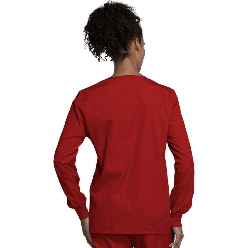 red - Snap Front Warm-Up Jacket