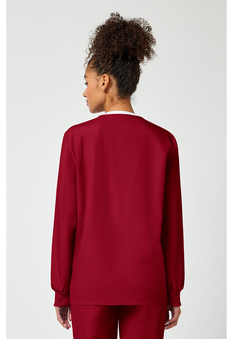 Red - Cherokee WW Originals Women Scrub Jacket - Back View