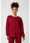 Red - Cherokee WW Originals Women Scrub Jacket - Front View