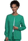 Surgical Green - Cherokee WW Originals Women Scrub Jacket - Front View