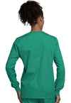 Surgical Green - Cherokee WW Originals Women Scrub Jacket - Back View