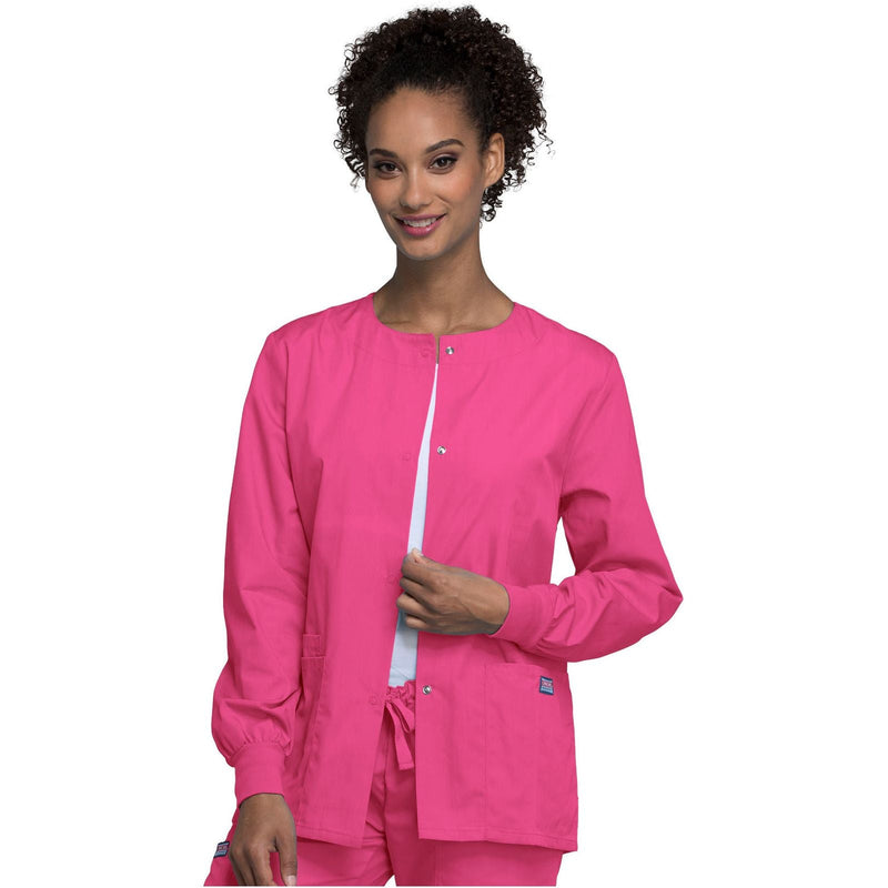 shocking pink - Snap Front Warm-Up Jacket