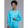 turquoise - Snap Front Warm-Up Jacket