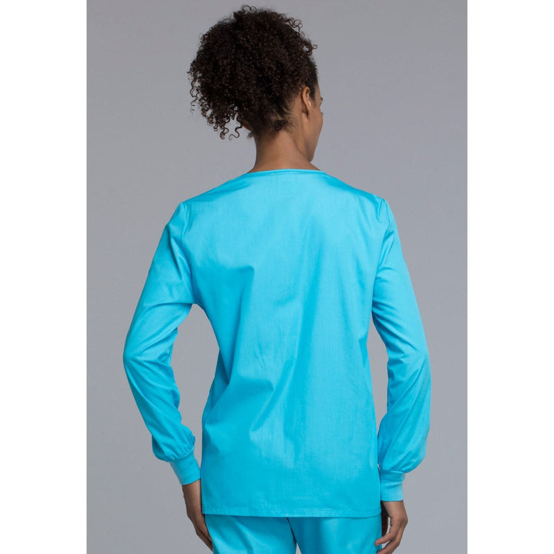 turquoise - Snap Front Warm-Up Jacket