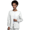white - Snap Front Warm-Up Jacket