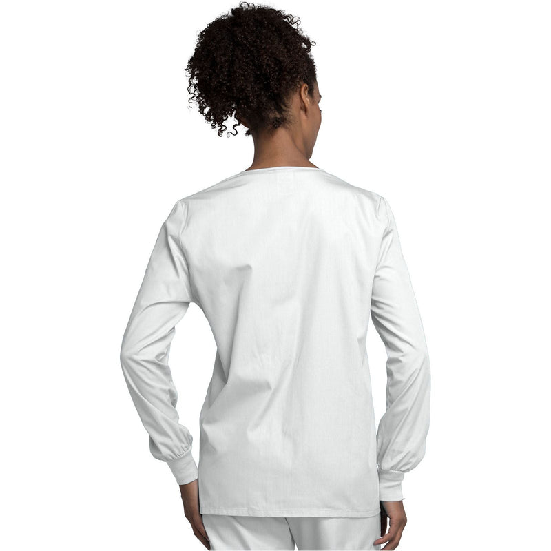 white - Snap Front Warm-Up Jacket