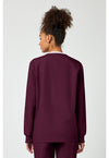 Wine - Cherokee WW Originals Women Scrub Jacket - Back View