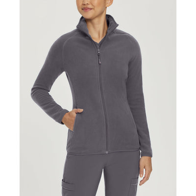 Women's 2 Pocket Zip Front Polar Fleece Warm-Up Scrub Jacket