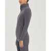 Pewter - White Cross Core Women's 2 Pocket Zip Front Polar Fleece Warm-Up Scrub Jacket for Nursing