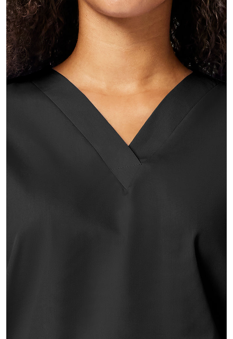 Black - Women's V-Neck Scrub Top (View 2)