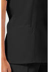 Black - Women's V-Neck Scrub Top (View 3)