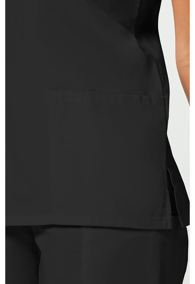 Black - Women's V-Neck Scrub Top (View 4)
