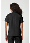 Black - Cherokee WW Originals Women Scrub Top - Back View