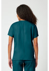 Caribbean Blue - Cherokee WW Originals Women Scrub Top - Back View