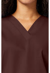 Chocolate - Women's V-Neck Scrub Top (View 2)