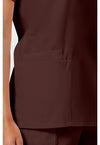 Chocolate - Women's V-Neck Scrub Top (View 3)