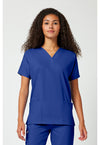 Galaxy Blue - Cherokee WW Originals Women Scrub Top - Front View