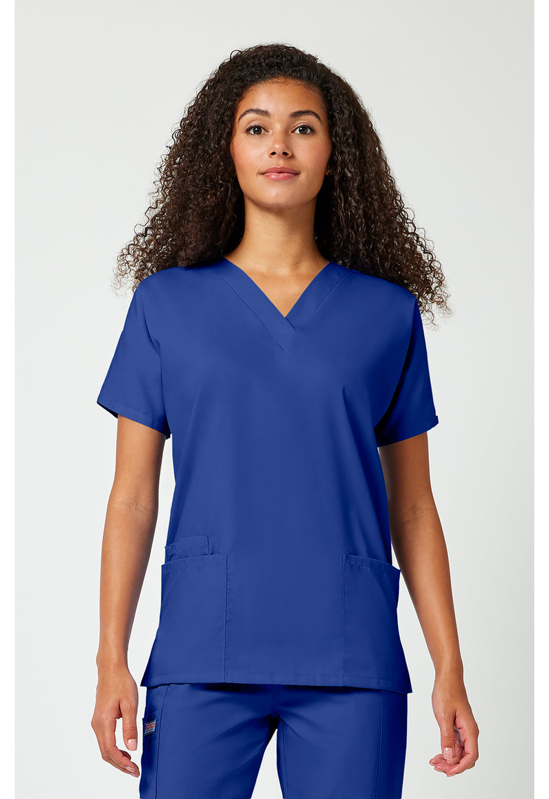 Galaxy Blue - Cherokee WW Originals Women Scrub Top - Front View