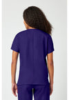 Grape - Cherokee WW Originals Women Scrub Top - Back View