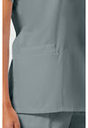 grey - V-Neck Top (View 3)