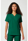 Hunter Green - Cherokee WW Originals Women Scrub Top - Front View