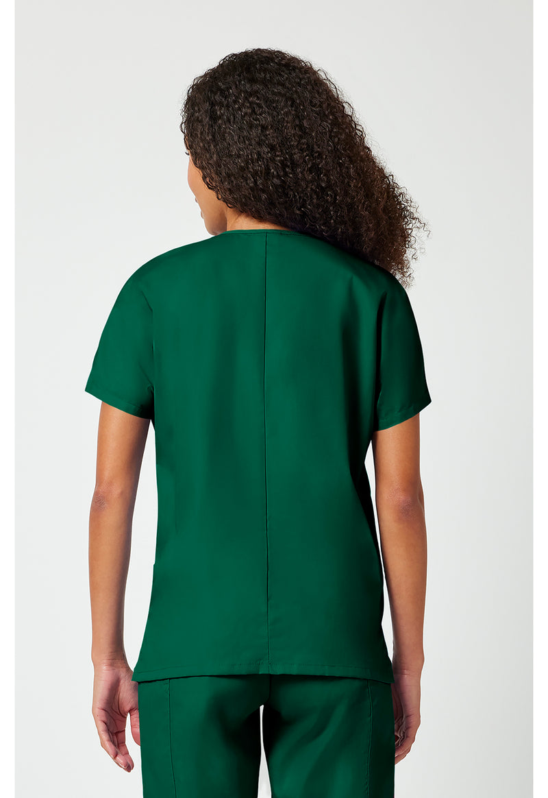 Hunter Green - Cherokee WW Originals Women Scrub Top - Back View