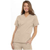 khaki - V-Neck Top