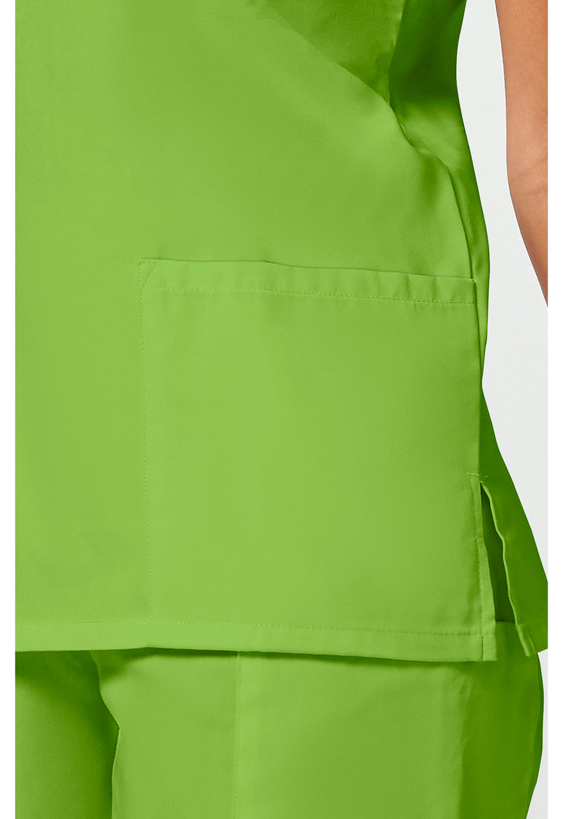 Lime Green - Women's V-Neck Scrub Top (View 4)
