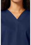 Navy - Women's V-Neck Scrub Top (View 2)