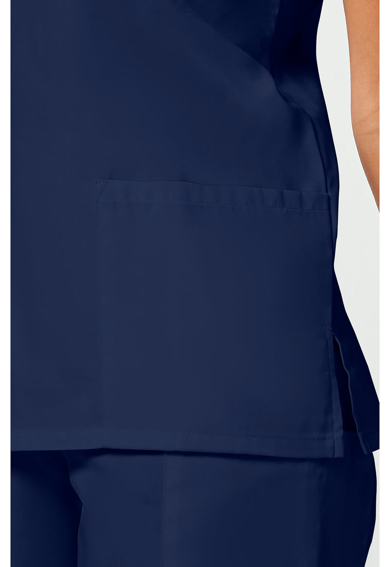Navy - Women's V-Neck Scrub Top (View 4)
