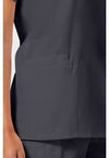 Pewter - Women's V-Neck Scrub Top (View 3)