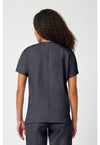 Pewter - Cherokee WW Originals Women Scrub Top - Back View